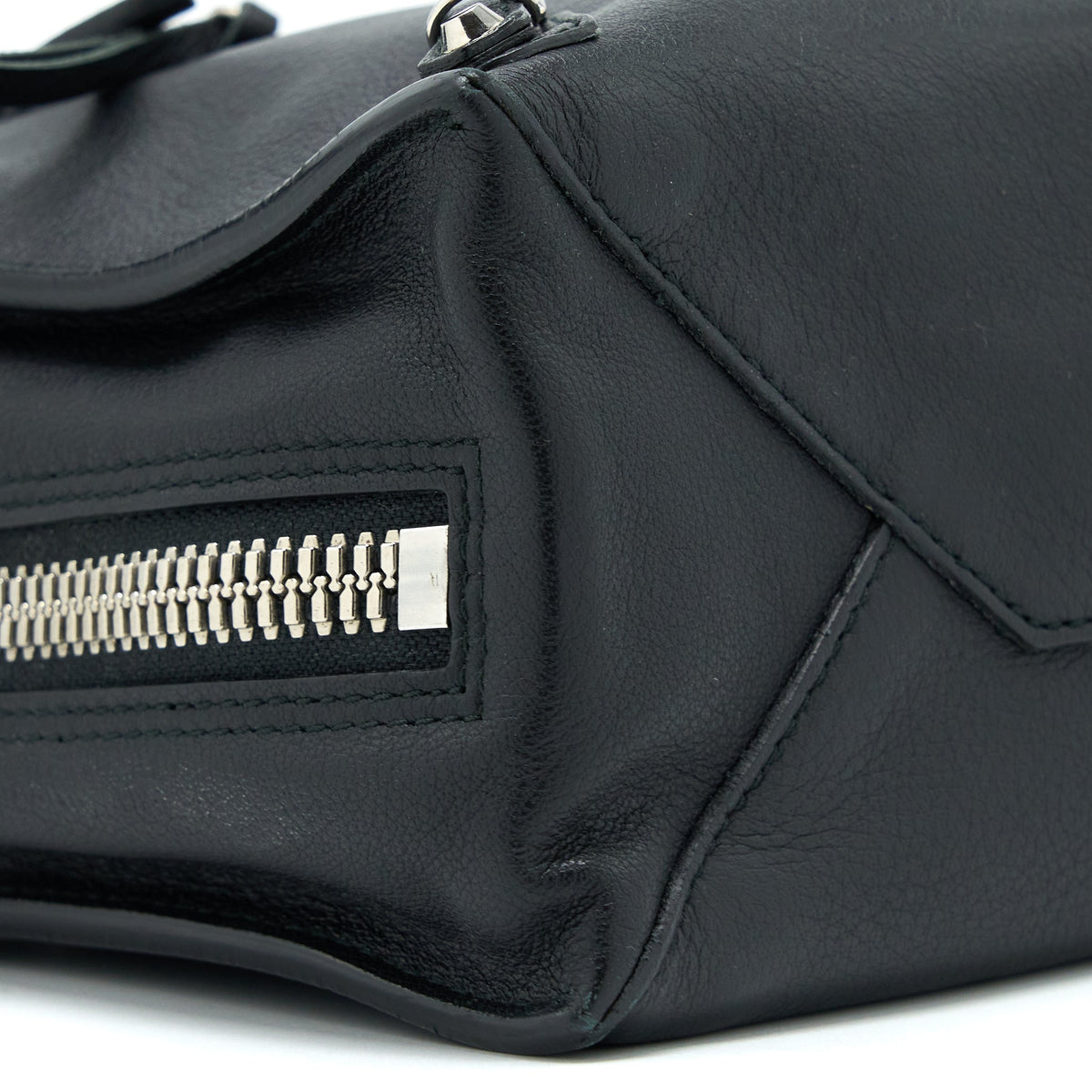 Side view of Balenciaga handbag Black premium designer bag