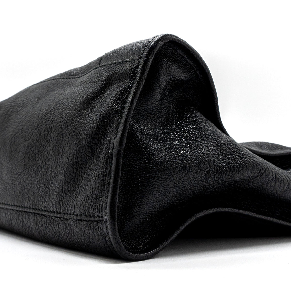 Side view of Balenciaga handbag Black premium designer bag