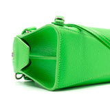 Side view of Balenciaga handbag Green premium designer bag