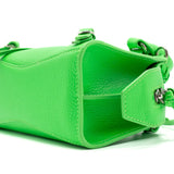 Balenciaga authentic luxury handbag Green calf craftsmanship