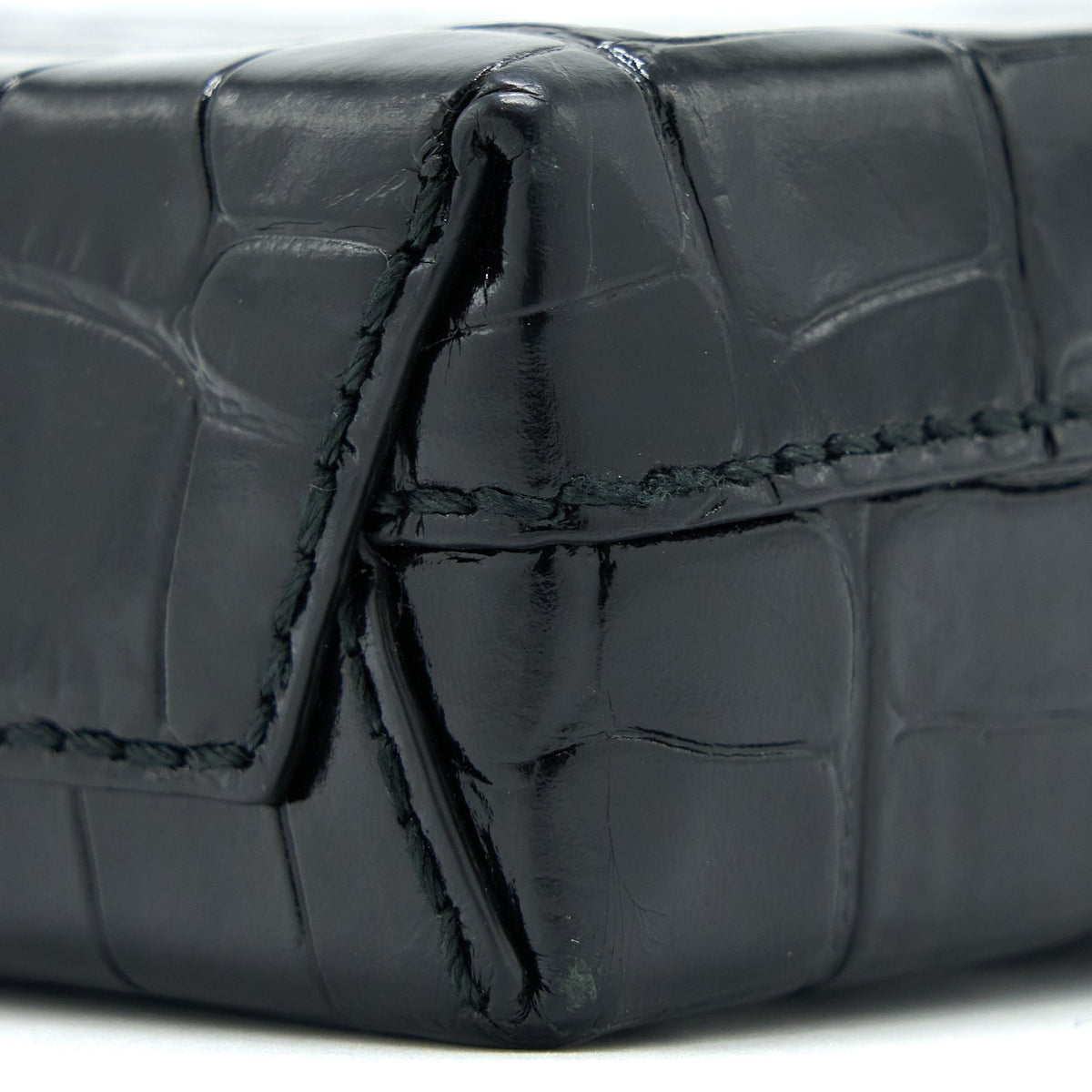 Side view of Balenciaga handbag Black premium designer bag