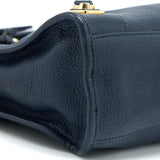 Balenciaga authentic luxury handbag Navy leather craftsmanship