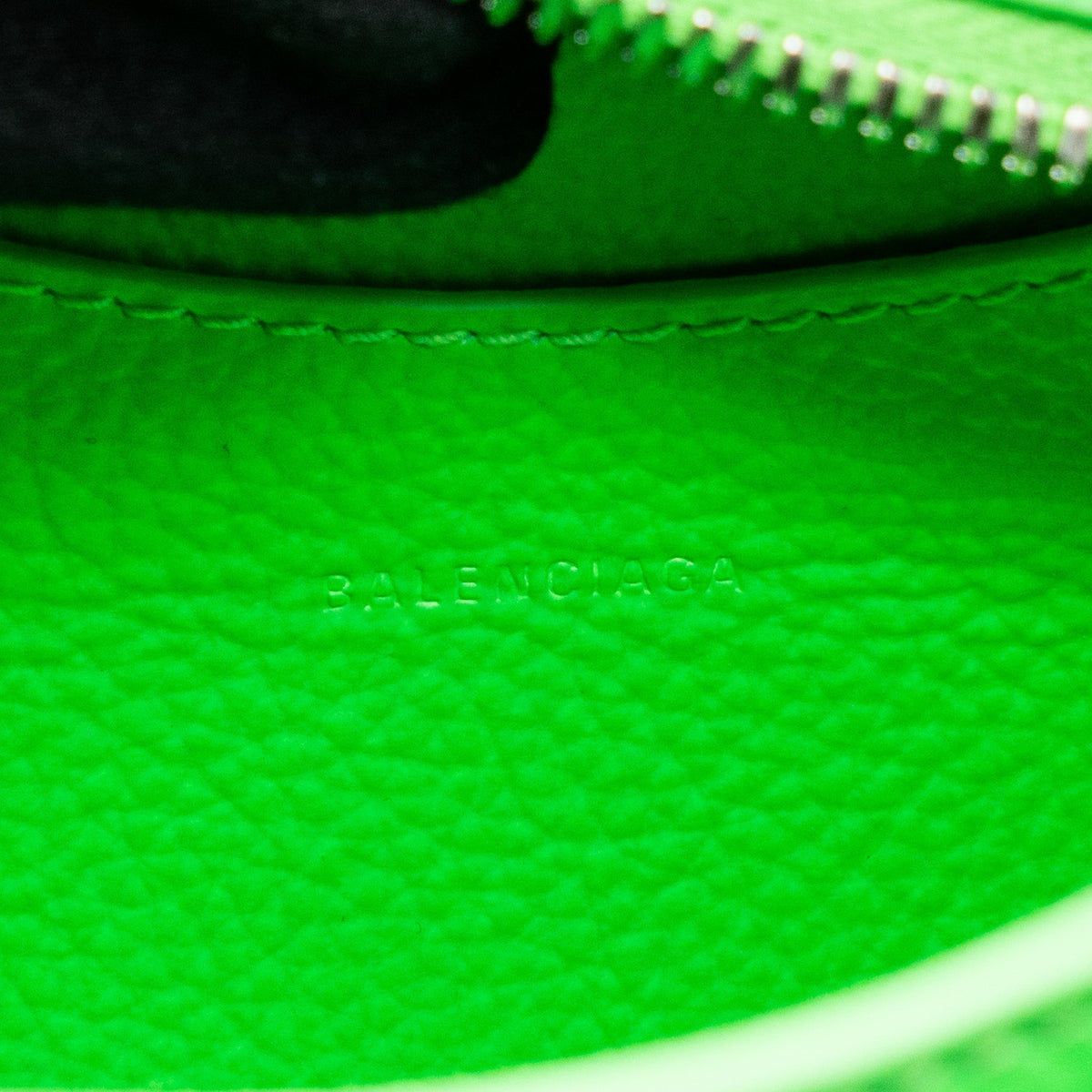 Side view of Balenciaga handbag Green premium designer bag