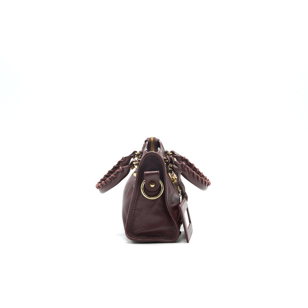 Authentic Balenciaga handbag Burgundy luxury fashion accessory
