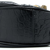 Side view of Balenciaga handbag Black premium designer bag