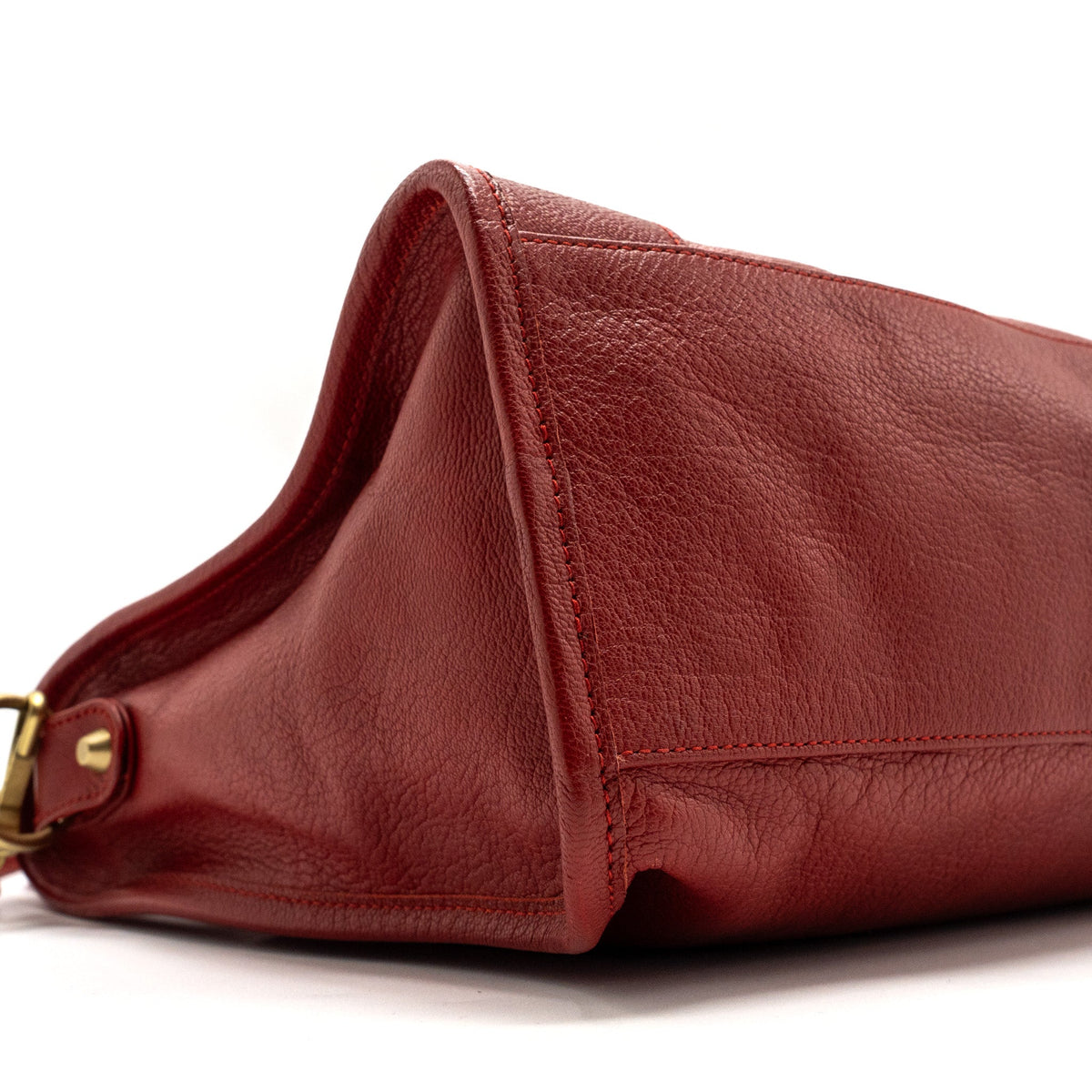 Side view of Balenciaga handbag Red premium designer bag