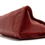 Balenciaga authentic luxury handbag Red leather craftsmanship