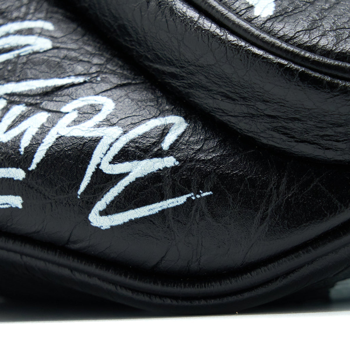 Balenciaga designer handbag leather closeup detail