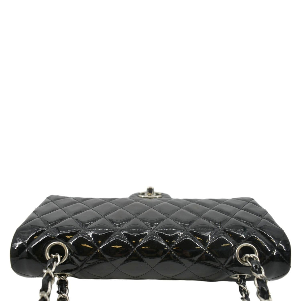 Chanel Bags Chanel Classic Medium Double Flap Patent Leather Shoulder Bag Black Premium Designer Shoulder Bag