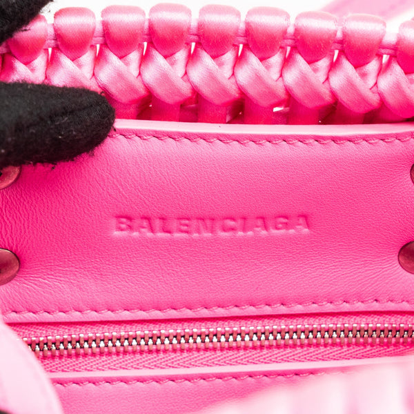 Balenciaga authentic luxury handbag Pink leather craftsmanship