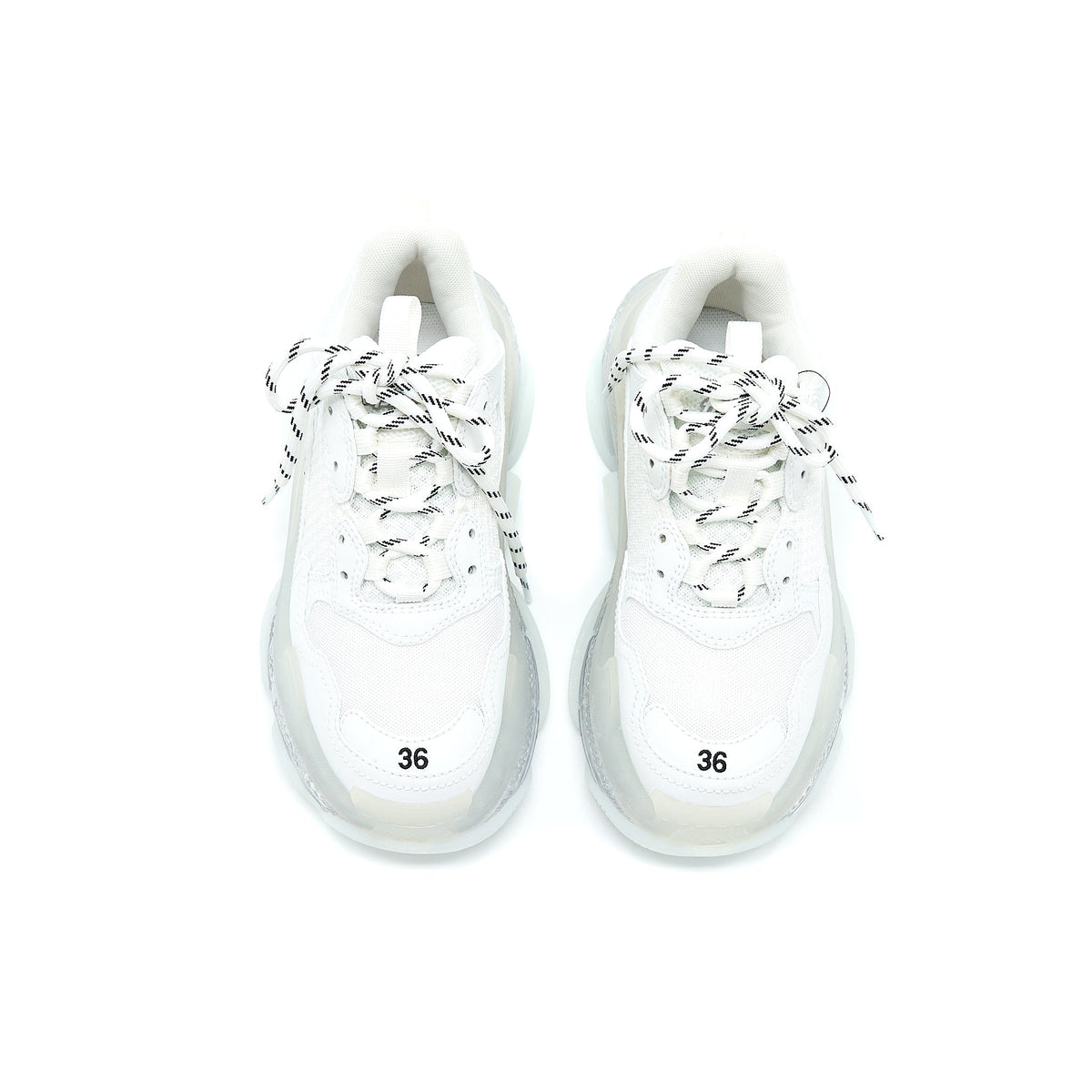 Side view of Balenciaga shoe White premium designer bag