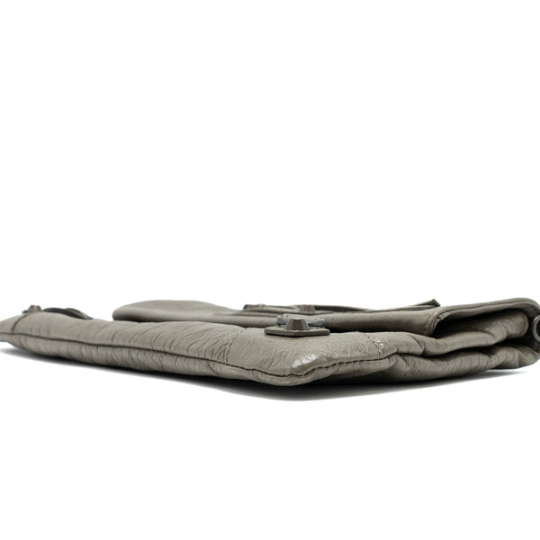 Side view of Balenciaga handbag Grey premium designer bag