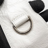 Side view of Balenciaga handbag White premium designer bag