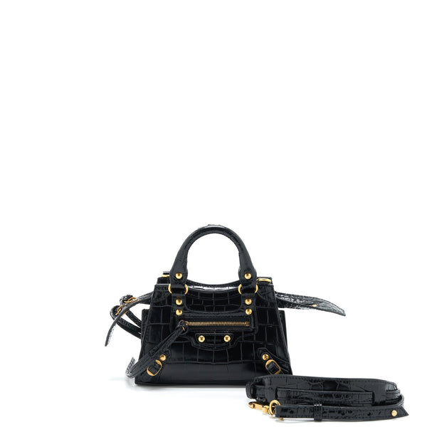 Balenciaga women's handbag Black luxury designer calf