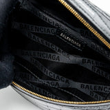 Side view of Balenciaga handbag Black premium designer bag
