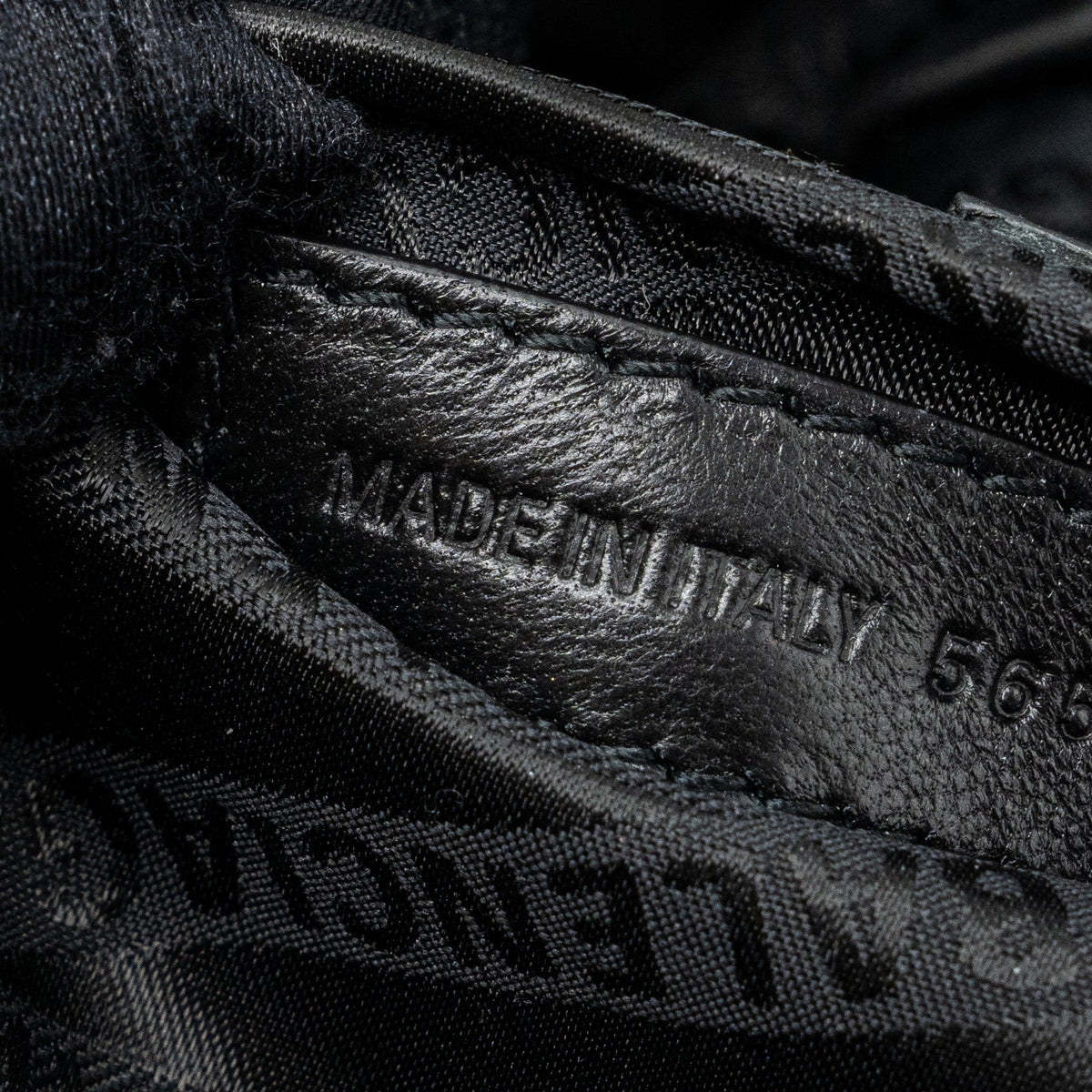 Balenciaga designer handbag calf closeup detail