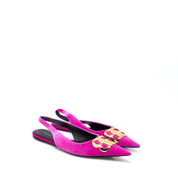 Balenciaga women's shoe Pink luxury designer velvet