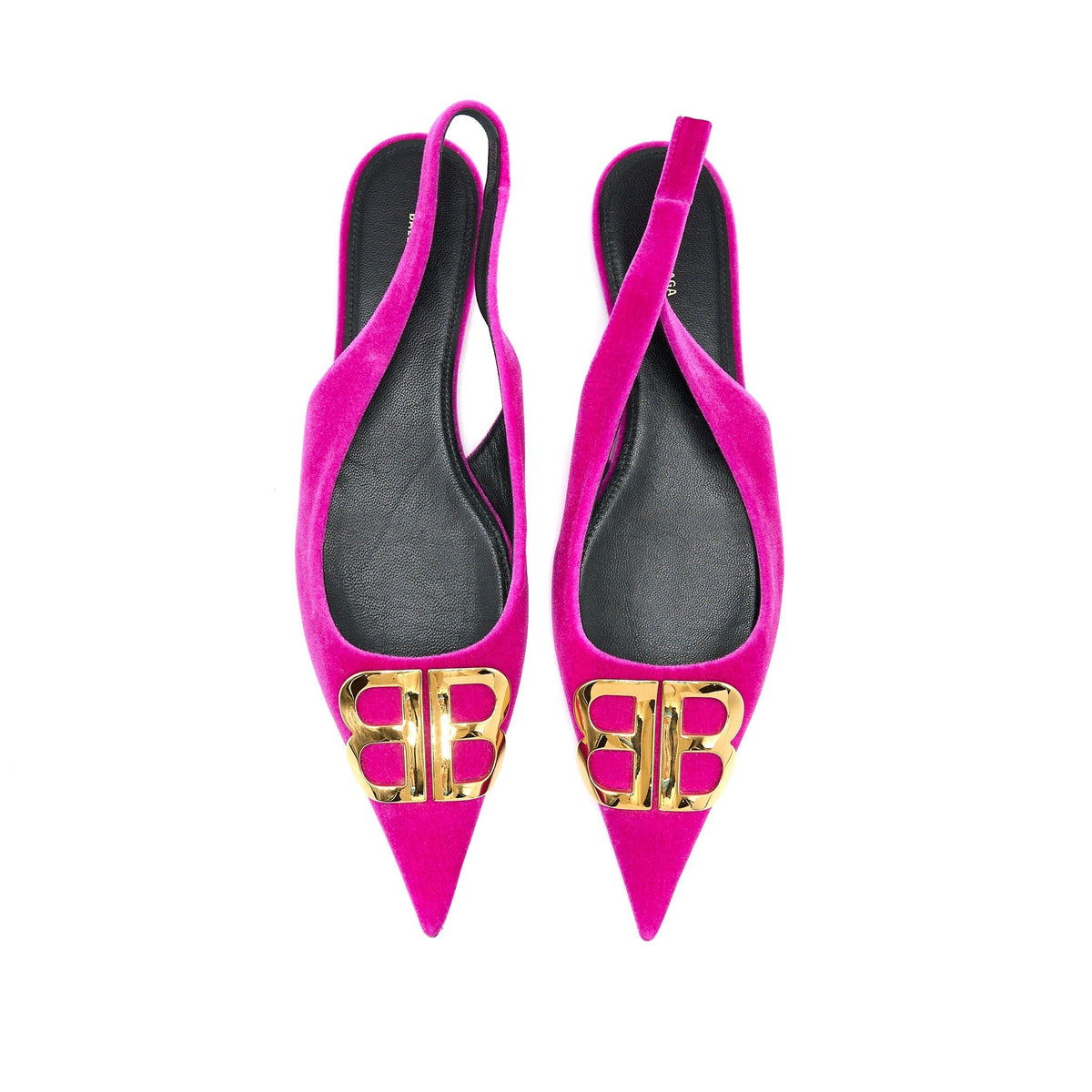 Balenciaga authentic luxury shoe Pink velvet craftsmanship