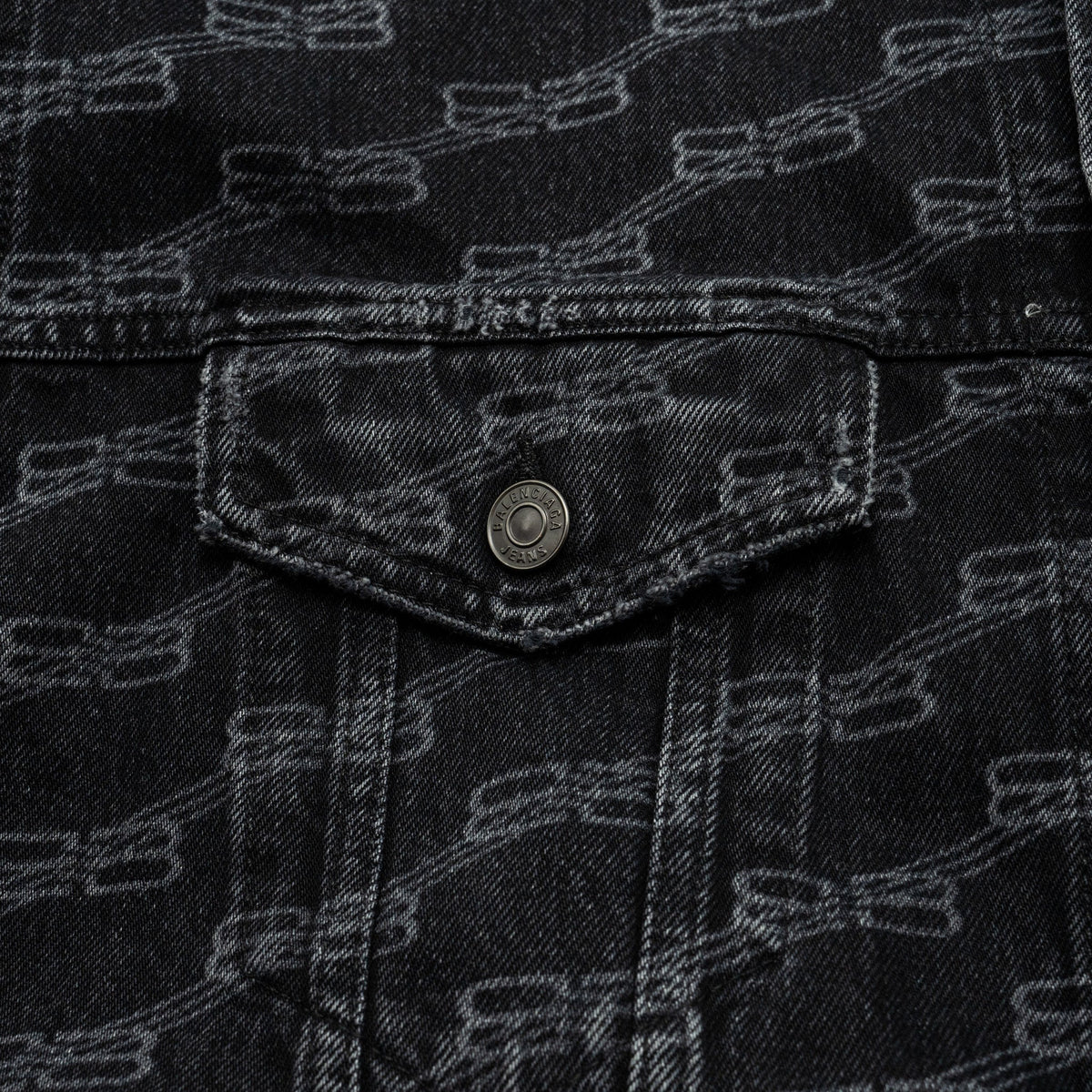 Balenciaga designer handbag denim closeup detail