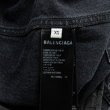 Balenciaga authentic luxury handbag Black denim craftsmanship