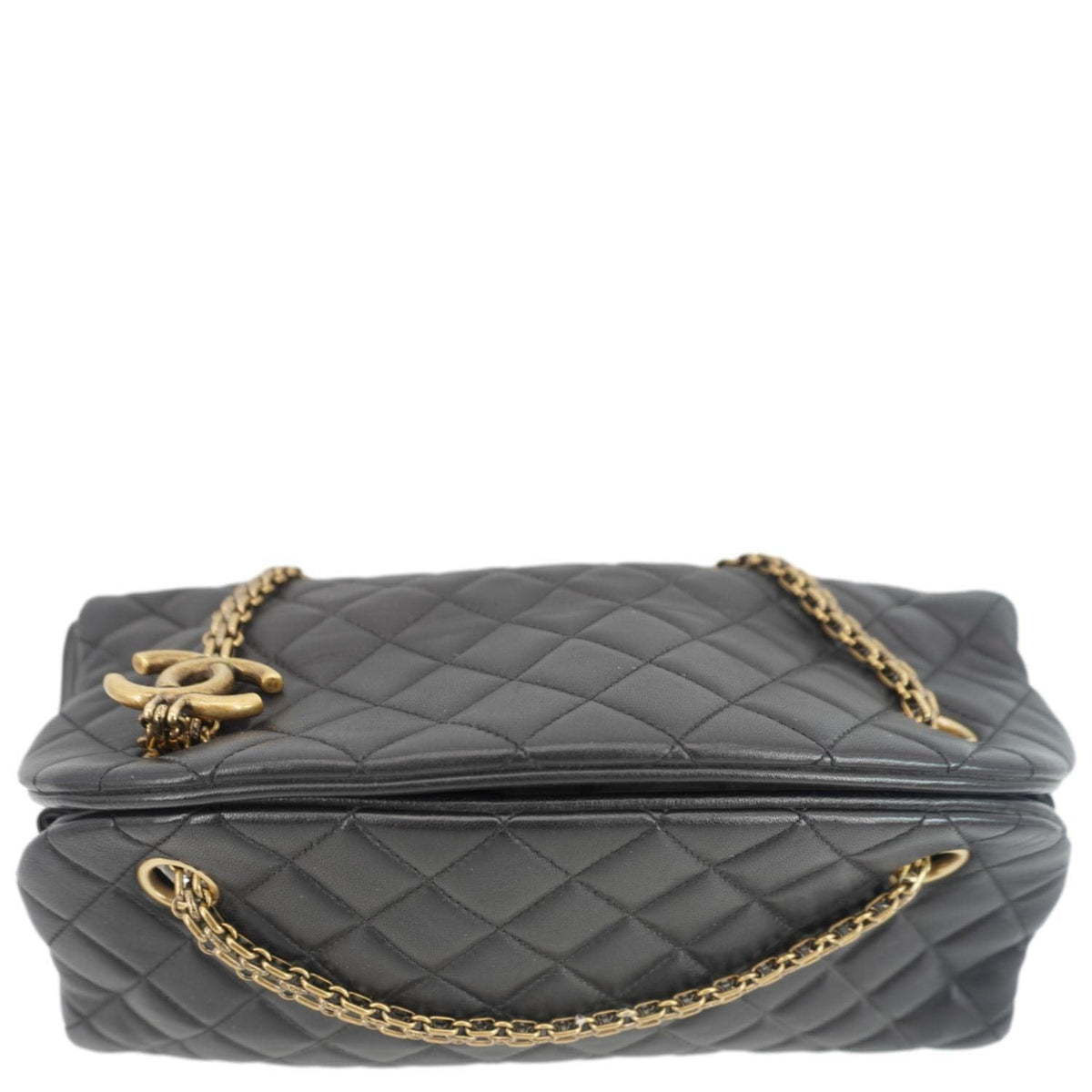 Chanel Bags? Chanel Just Mademoiselle Bowling Small Quilted Leather Shoulder Bag Black Premium Designer Shoulder Bag