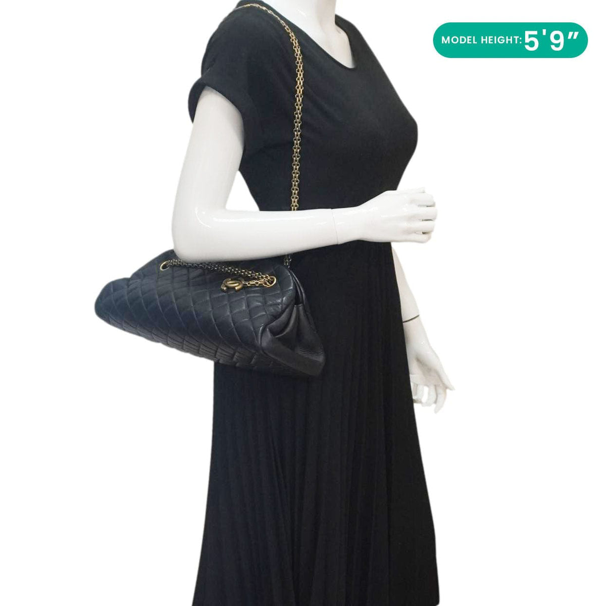 Chanel Bags? Chanel Just Mademoiselle Bowling Small Quilted Leather Shoulder Bag Black Premium Designer Shoulder Bag