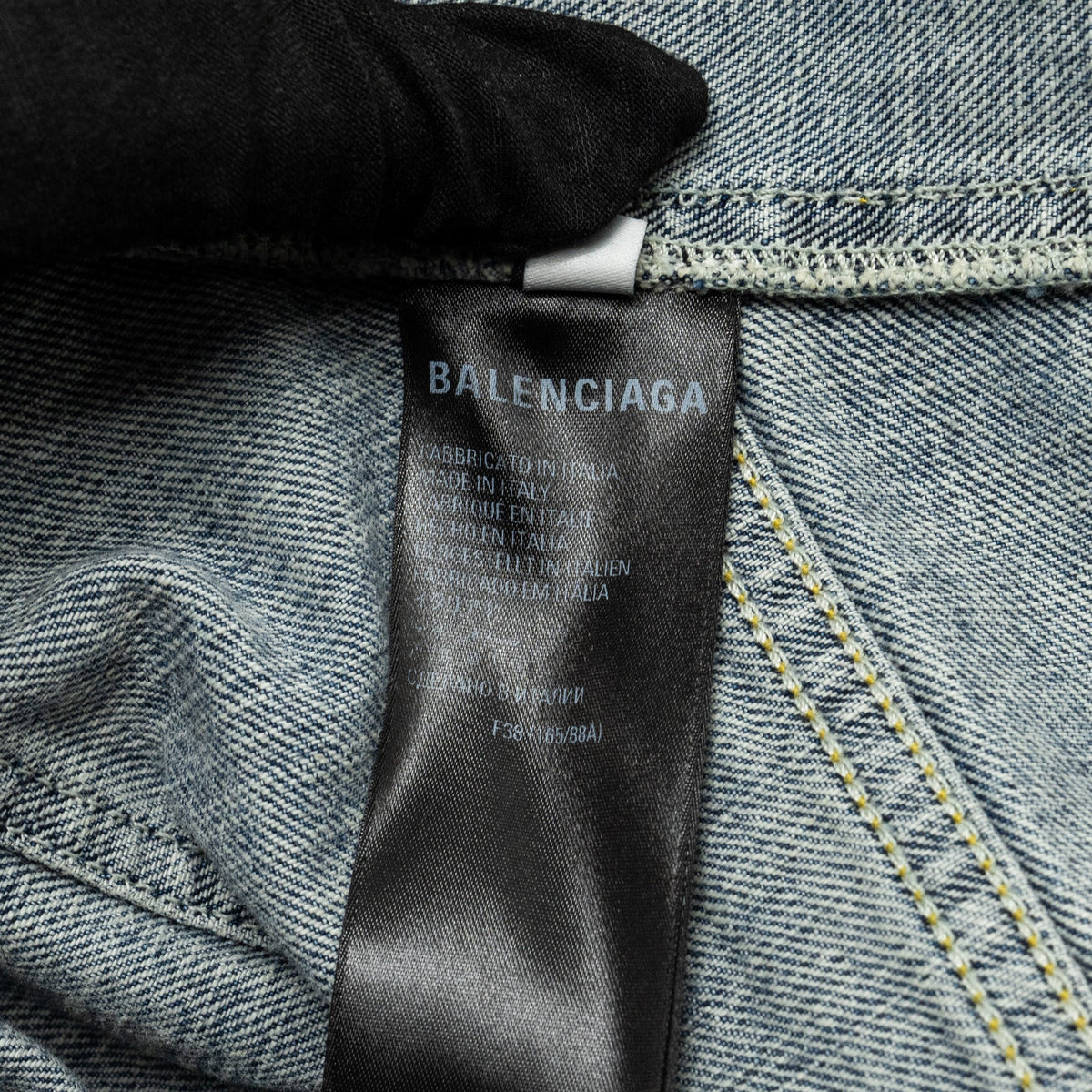 Balenciaga authentic luxury handbag Blue denim craftsmanship