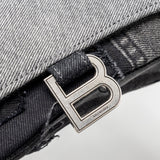 Side view of Balenciaga handbag Black premium designer bag