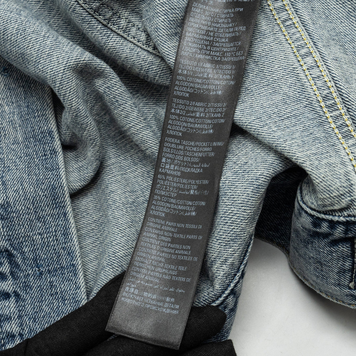 Balenciaga designer handbag denim closeup detail