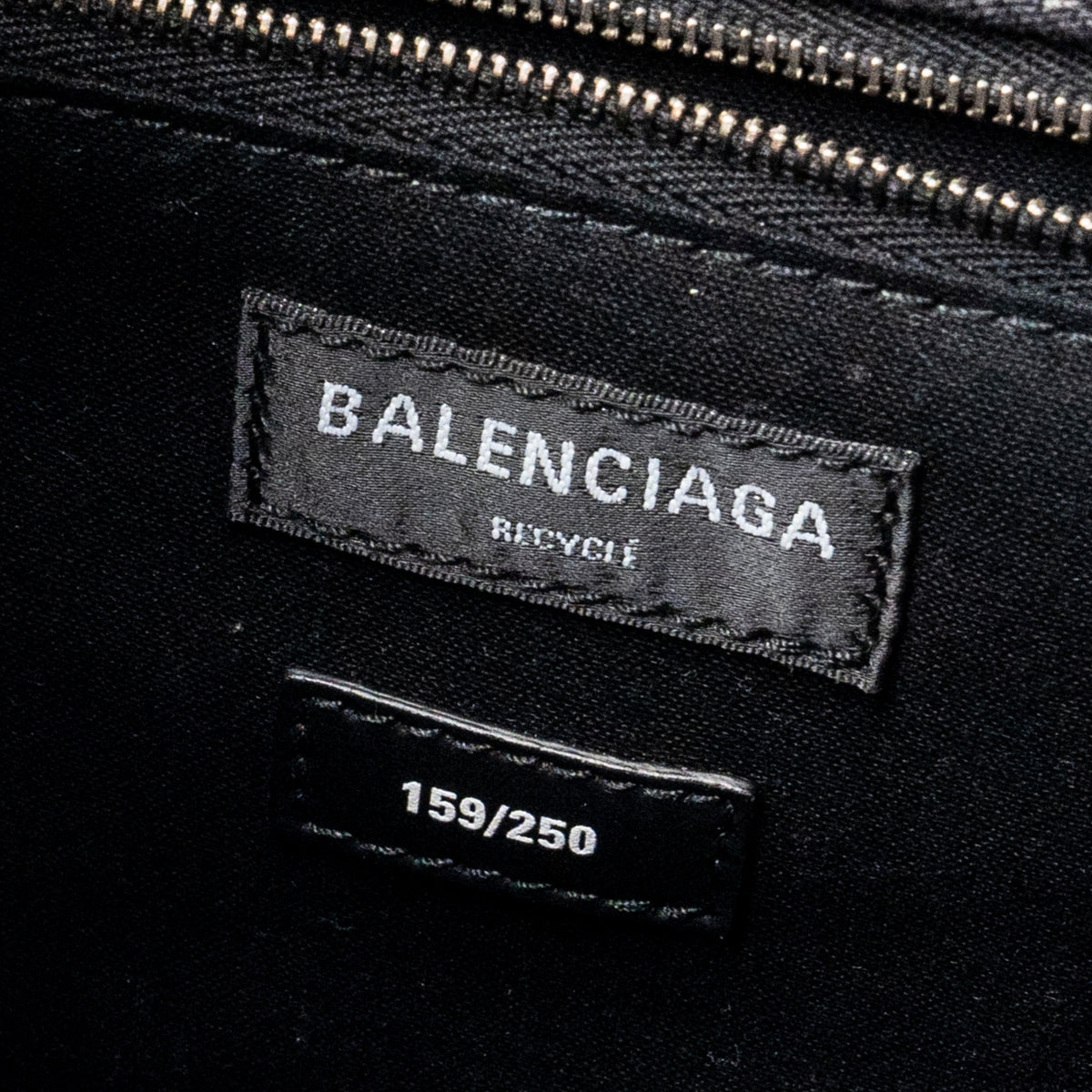 Side view of Balenciaga handbag Black premium designer bag