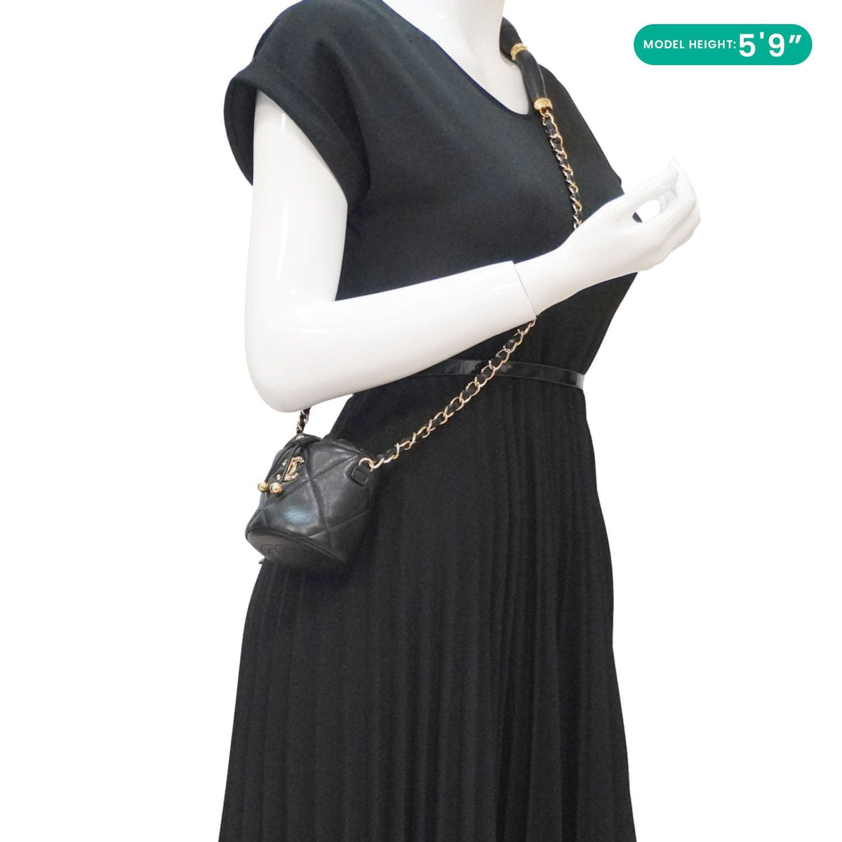 Chanel Bags Chanel Coco Mini Leather Bucket Shoulder Bag Black Premium Designer Shoulder Bag