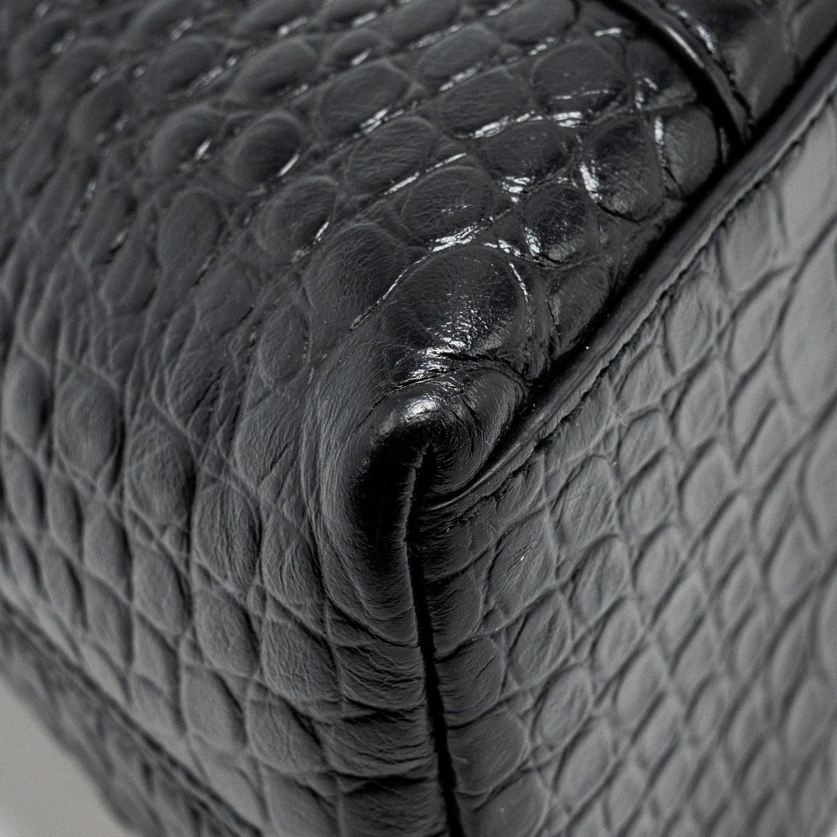 Side view of Balenciaga handbag Black premium designer bag