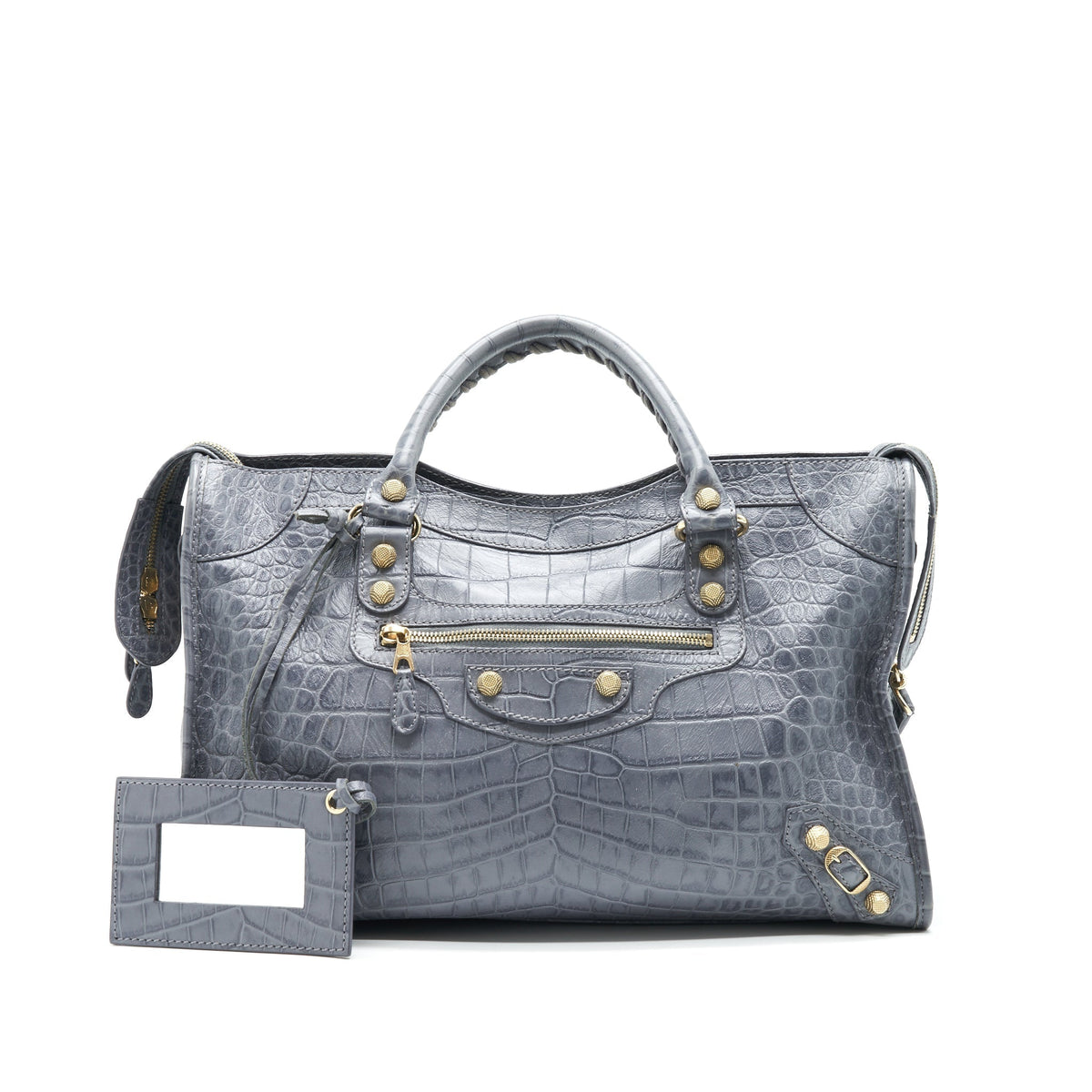 Balenciaga women's handbag Grey luxury designer calf