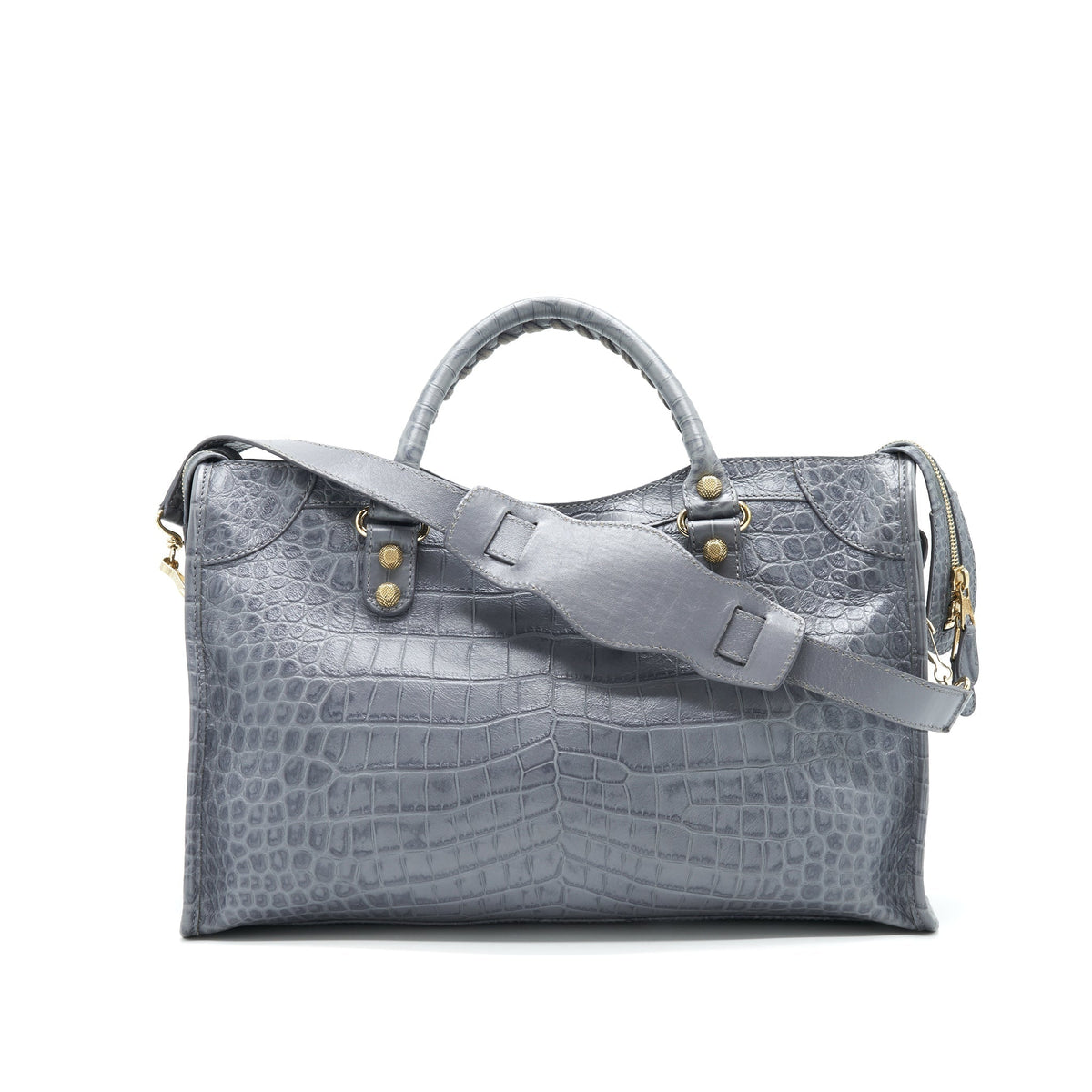 Balenciaga designer handbag calf closeup detail