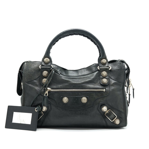 Balenciaga women's handbag Black luxury designer leather