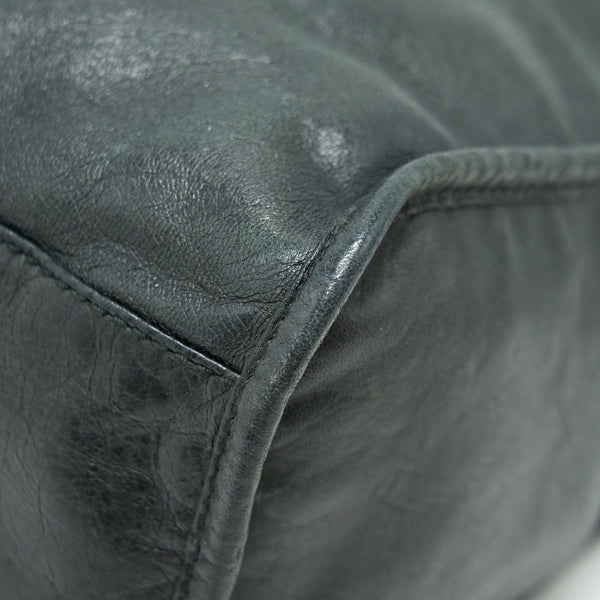 Side view of Balenciaga handbag Black premium designer bag