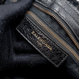 Balenciaga authentic luxury handbag Black leather craftsmanship