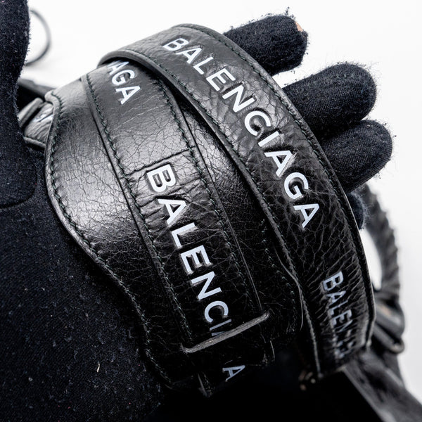 Balenciaga designer handbag leather closeup detail