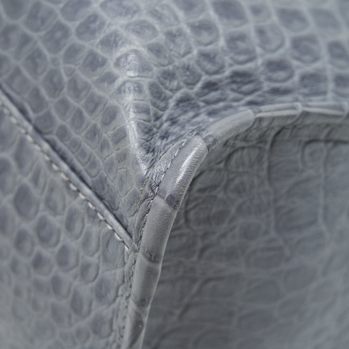 Side view of Balenciaga handbag Grey premium designer bag