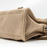 Side view of Balenciaga handbag Beige premium designer bag