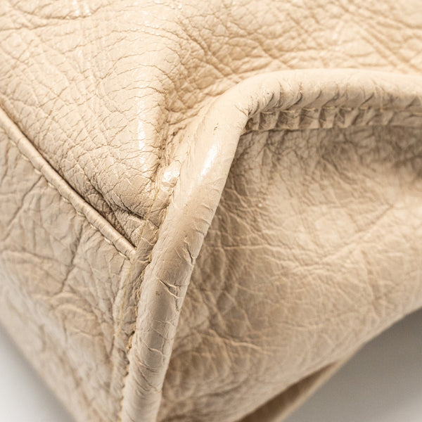 Balenciaga authentic luxury handbag Beige calf craftsmanship