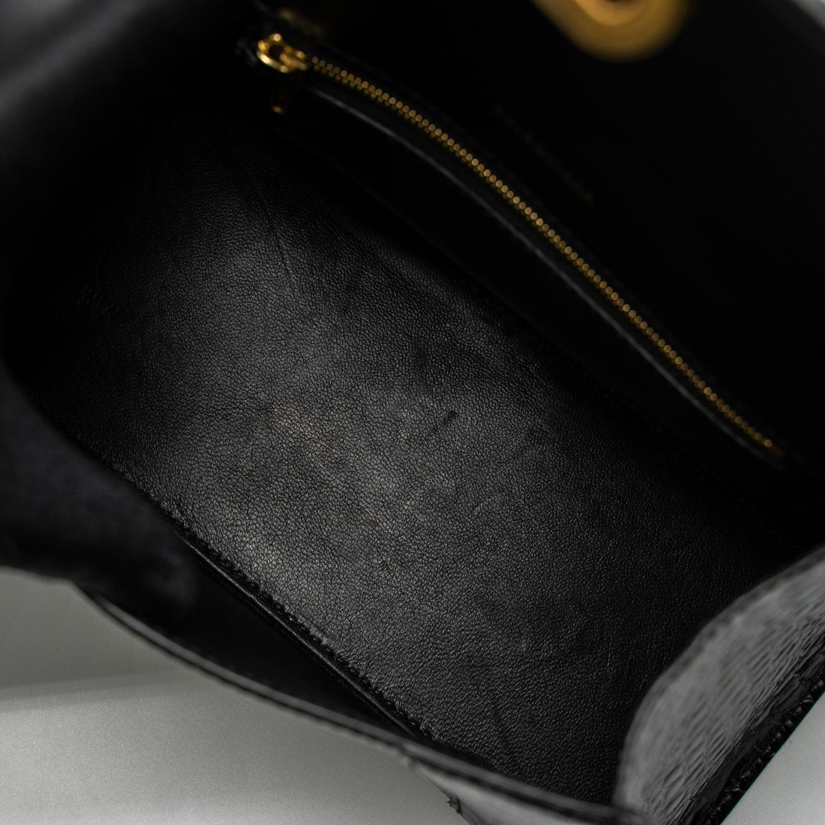 Side view of Balenciaga handbag Black premium designer bag