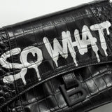 Balenciaga designer handbag calf closeup detail