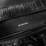 Balenciaga authentic luxury handbag Black calf craftsmanship