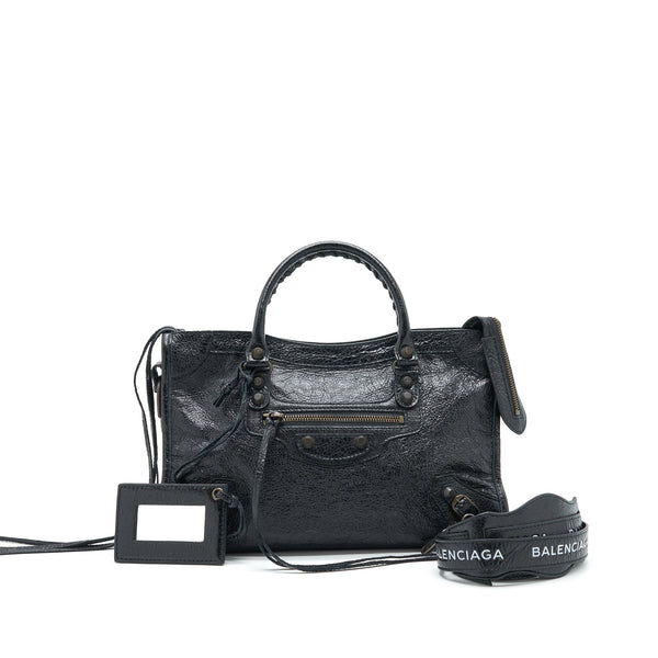 Balenciaga women's handbag Black luxury designer leather