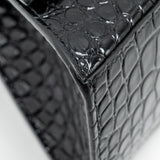 Side view of Balenciaga handbag Black premium designer bag