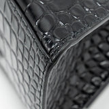 Side view of Balenciaga handbag Black premium designer bag