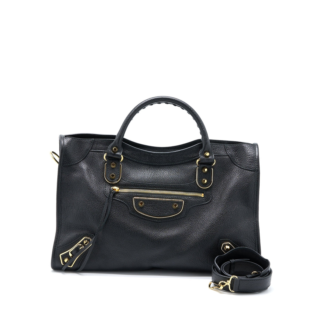 Balenciaga women's handbag Black luxury designer leather