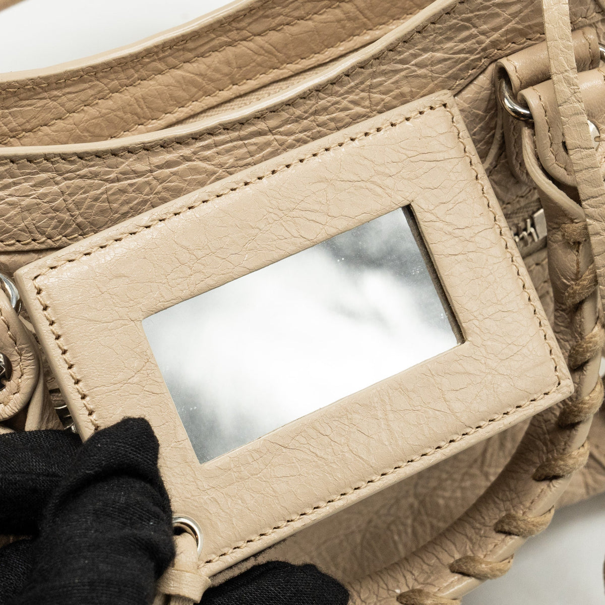 Balenciaga women's handbag Beige luxury designer calf
