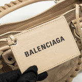 Side view of Balenciaga handbag Beige premium designer bag